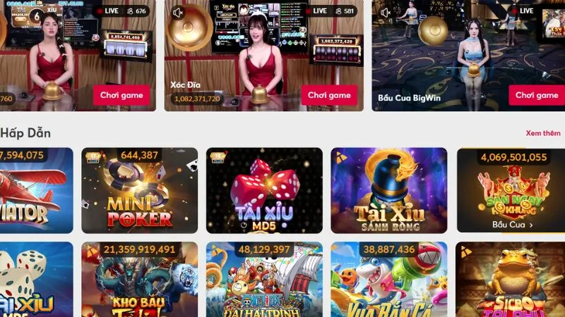 Sản phẩm đa dạng cùng các bàn chơi chất lượng